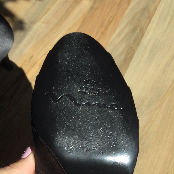 Black Nina Criana-LS Open Toe Pumps - Picture 8 of 15